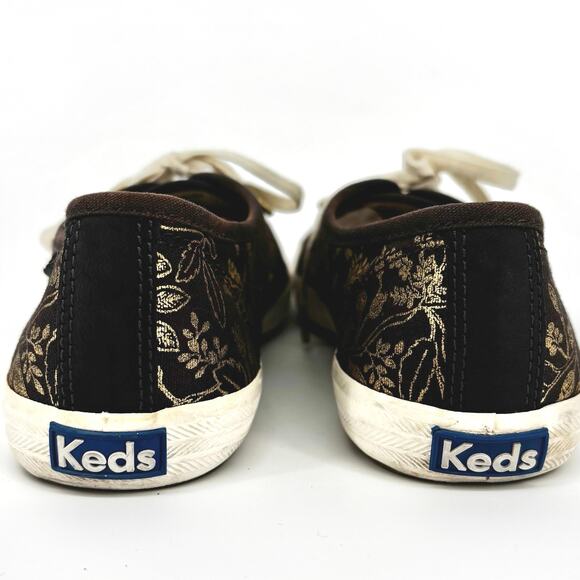 Keds X Rifle Paper Co Metallic Queen Anne Low Top Sneakers Size 7 - Picture 7 of 9
